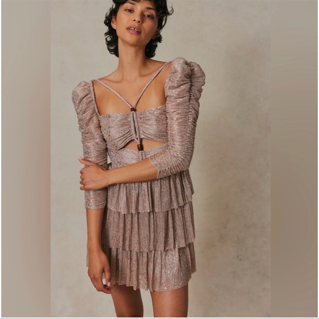 Sabina Musavev Liberty Short Dress With Cut Out